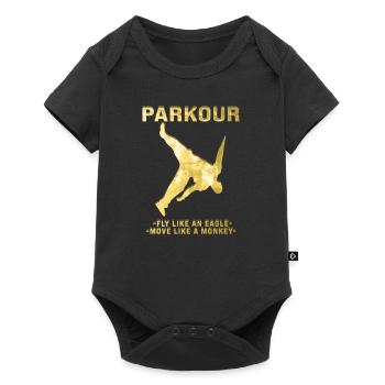Parkour Freerunner Traceur Le Parcour Or - Body à manches courtes Premium Bébé - noir - Devant