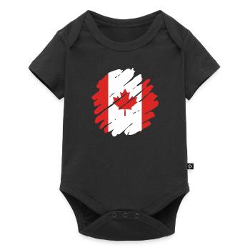 Drapeau du Canada Feuille d’érable Drapeau canadien Canada - Body à manches courtes Premium Bébé - noir - Devant