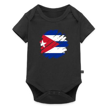 Cuba Flag Caraïbes Vacances Cuba Voyage La Havane - Body à manches courtes Premium Bébé - noir - Devant