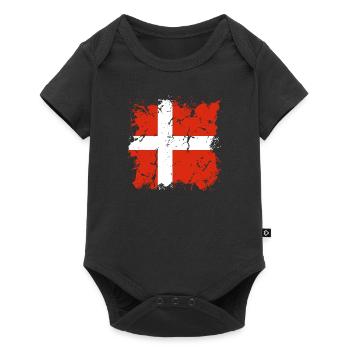 Denmark Flag Scandinavia Danish Flag Travel - Baby Premium short-sleeve bodysuit - black - Front