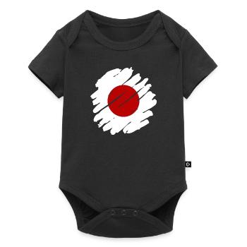 Japan Flag Used Look Nihon Japanese Flag - Baby Premium short-sleeve bodysuit - black - Front
