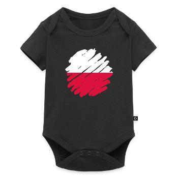 Drapeau de Pologne utilisé Look Polska Drapeau polonais - Body à manches courtes Premium Bébé - noir - Devant