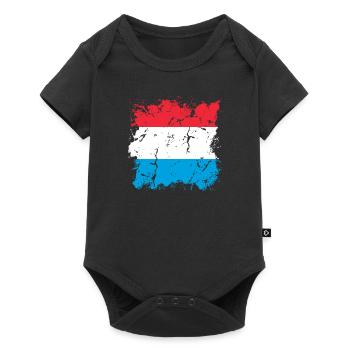 Drapeau luxembourgeois Drapeau luxembourgeois Accueil - Body à manches courtes Premium Bébé - noir - Devant