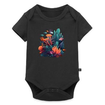 Fish Corals Sea Ocean Marine Life Animals - Baby Premium short-sleeve bodysuit - black - Front
