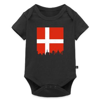 Drapeau du Danemark Scandinavie Drapeau du Danemark Voyage - Body à manches courtes Premium Bébé - noir - Devant