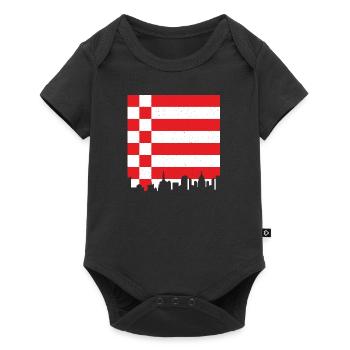 Drapeau de Brême Drapeau de Brême - Body à manches courtes Premium Bébé - noir - Devant
