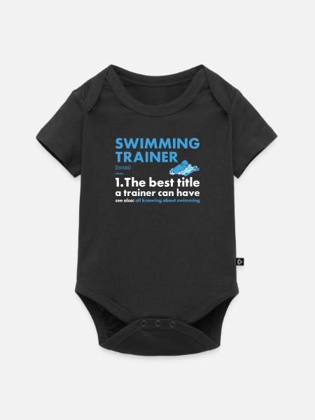 Sport Trainer Swimming - Baby Premium Kurzarmbody - Schwarz
