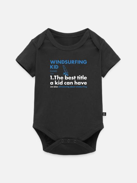 Sport Kid Windsurfing - Baby Premium Kurzarmbody - Schwarz