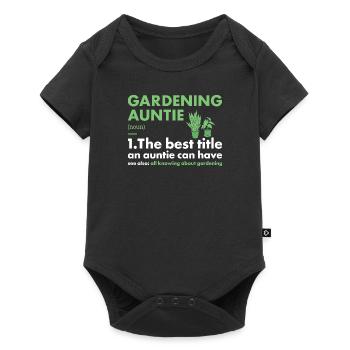 Jardinier Tante Définition Jardinage - Body à manches courtes Premium Bébé - noir - Devant