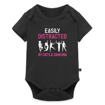 Dancer Easily Distracted By Cats And Dancing - Baby Premium short-sleeve bodysuit - black - Front