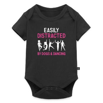 Dancer Easily Distracted By Dogs And Dancing - Baby Premium short-sleeve bodysuit - black - Front