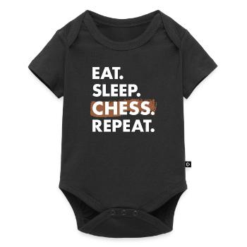 Chess Player Eat Sleep Chess - Baby Premium short-sleeve bodysuit - black - Front