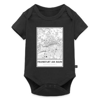 Frankfurt am Main map city map map - Baby Premium short-sleeve bodysuit - black - Front