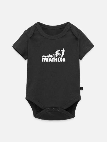 Triathlon Triathlete Swim Bike Run - Baby Premium short-sleeve bodysuit - black