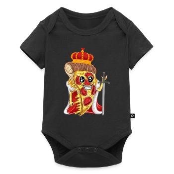 Pizza King Queen Partnerlook Cost partenaire équipe - Body à manches courtes Premium Bébé - noir - Devant