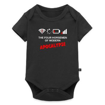 Vier Reiter der Modernen Apokalypse Gamer Nerd - Baby Premium Kurzarmbody - Schwarz - Vorne