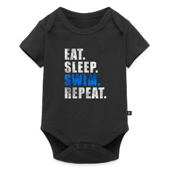 MANGER DORMIR NAGER RÉPÉTER Flotteur de sauvetage de natation - Body à manches courtes Premium Bébé - noir - Devant