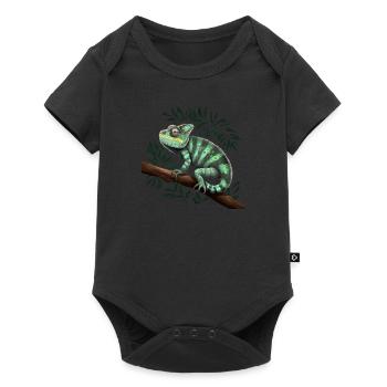 Chameleon Branch Reptiles - Baby Premium short-sleeve bodysuit - black - Front