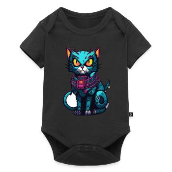 Cyberpunk Astrocat - Body à manches courtes Premium Bébé - noir - Devant