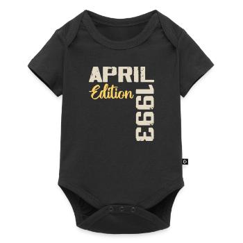 Anniversaire 39 Ans Avril 1993 Cadeau Anniversaire - Body à manches courtes Premium Bébé - noir - Devant