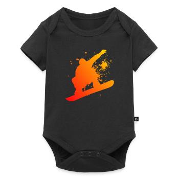 Mesdames sports d'hiver snowboard snowboard hommes - Body à manches courtes Premium Bébé - noir - Devant
