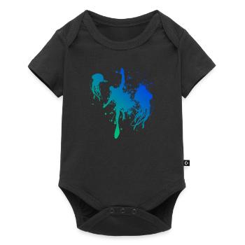 Taucher Diver Herren Free Dive Scuba Taucher - Baby Premium Kurzarmbody - Schwarz - Vorne
