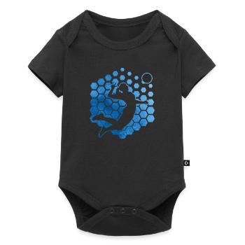 Équipe masculine de volleyball volleyball - Body à manches courtes Premium Bébé - noir - Devant