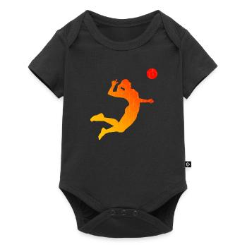 Volleyball Volleyball players Volleyball players - Baby Premium short-sleeve bodysuit - black - Front