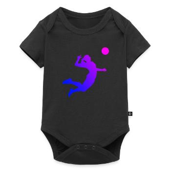 Joueuses de volleyball féminin - Body à manches courtes Premium Bébé - noir - Devant