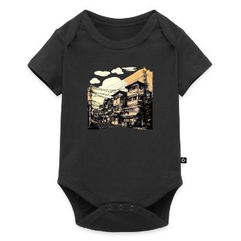 Asian City - Baby Premium short-sleeve bodysuit - black - Front