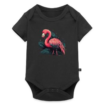 Flamant rose Oiseaux Nature Animaux Nature Nature Tropical - Body à manches courtes Premium Bébé - noir - Devant