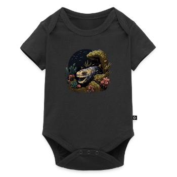 moray eel corals sea ocean marine life animals - Baby Premium short-sleeve bodysuit - black - Front