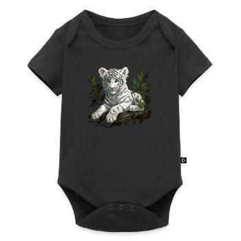 White Tiger Wildcat Jungle - Baby Premium short-sleeve bodysuit - black - Front