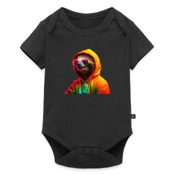 Sloth Sunglasses Cool Sloth Wilderness - Baby Premium short-sleeve bodysuit - black - Front