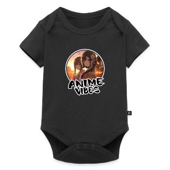 Anime Girls in Kyoto at Sunset – Anime Shirt - Baby Premium short-sleeve bodysuit - black - Front
