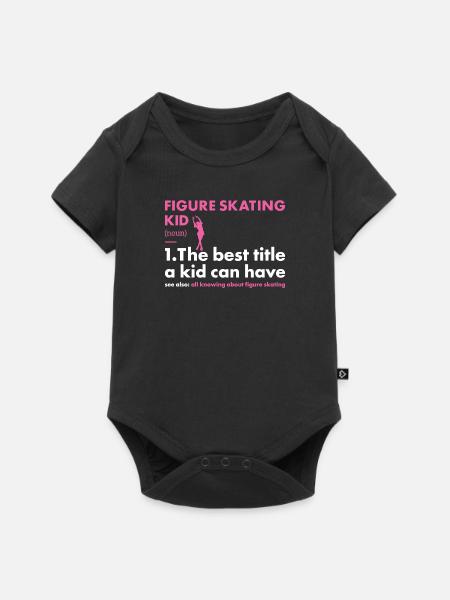 Sport Kid Figure Skating - Baby Premium Kurzarmbody - Schwarz