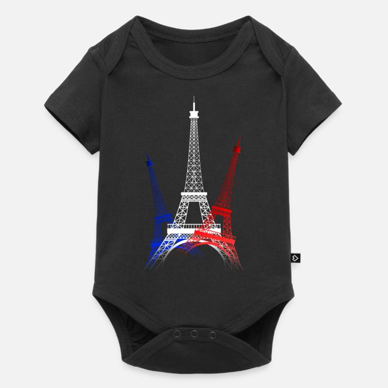 TOUR EIFFEL (Bleu-Blanc-Rouge) - Body à manches courtes Premium Bébé - noir