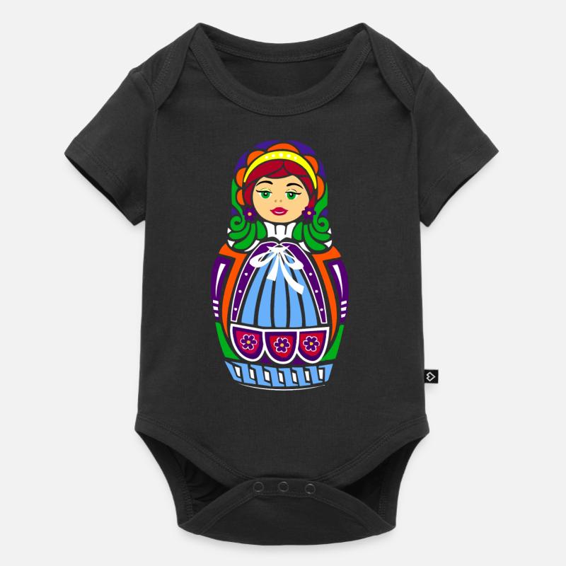 Poupée Matryoshka - Body à manches courtes Premium Bébé - noir