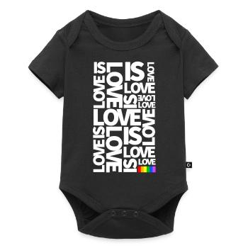 L'amour des LGBT est la fierté des mots d'amour Gay Pride - Body à manches courtes Premium Bébé - noir - Devant