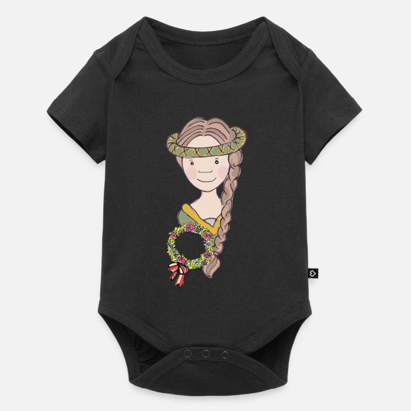 Mittelalter Mädchen - Baby Premium Kurzarmbody - Schwarz