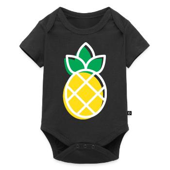 pineapple - Baby Premium short-sleeve bodysuit - black - Front