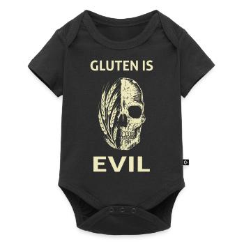 Glutenunverträglichkeit Gluten Ist Evil Zöliakie - Baby Premium Kurzarmbody - Schwarz - Vorne