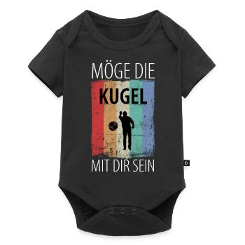 Boule Petanque Boccia Boules - Baby Premium Kurzarmbody - Schwarz - Vorne