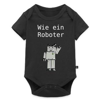Wie ein Roboter - Baby Premium Kurzarmbody - Schwarz - Vorne