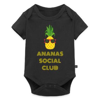 ANANAS SOCIAL CLUB plage vacances à la mer été - Body à manches courtes Premium Bébé - noir - Devant