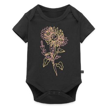 Sunflowers - Baby Premium short-sleeve bodysuit - black - Front