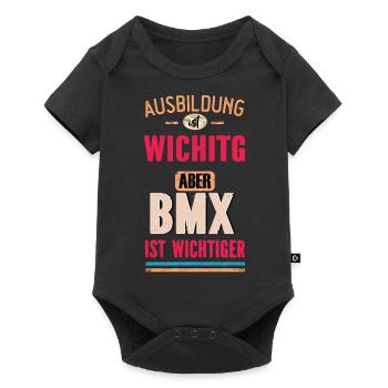 Lustiges Sprüche Design Bmx Cooler Spruch - Baby Premium Kurzarmbody - Schwarz - Vorne