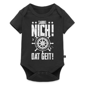 Sabbel Nich Dat Geit Geschenk Norddeutsch Nordsee - Baby Premium Kurzarmbody - Schwarz - Vorne