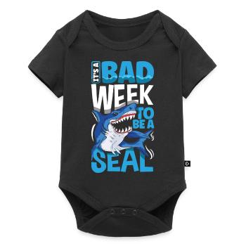 Its A Bad Week To Be A Seal Shark Lovers - Baby Premium Kurzarmbody - Schwarz - Vorne