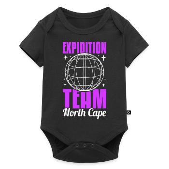 Nordkap/ North Cape team Round trip design - Baby Premium short-sleeve bodysuit - black - Front